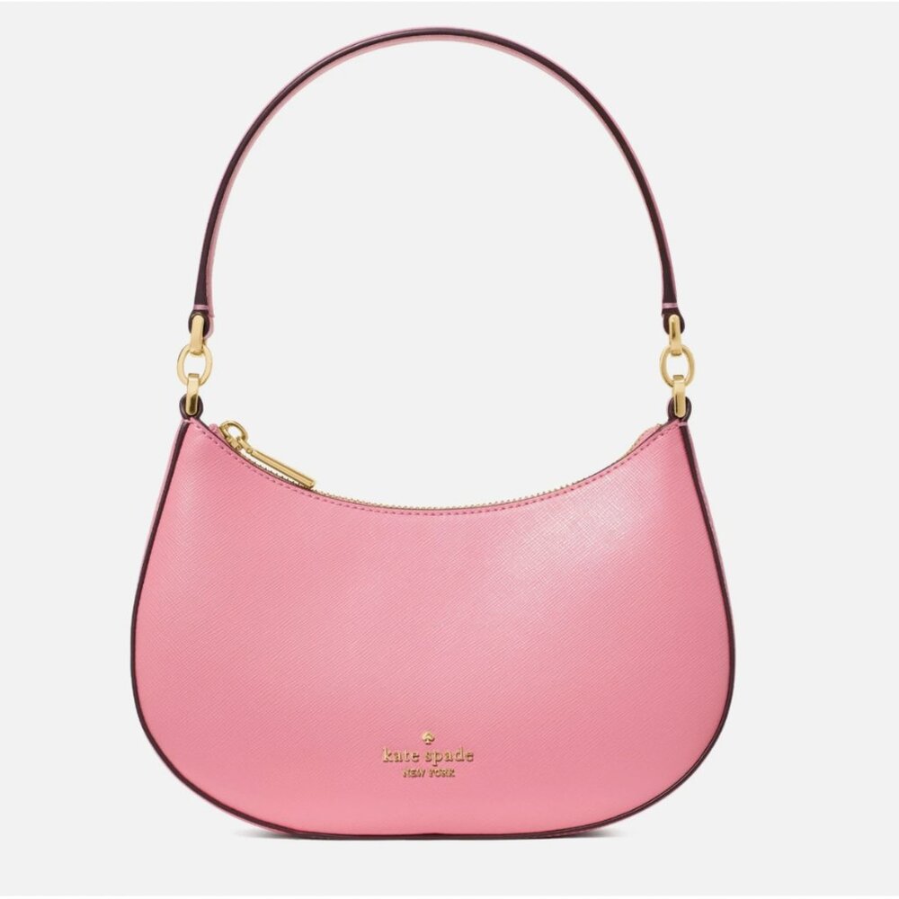 New Kate Spade Paige Shoulder Bag Saffiano Leather Grapefruit Soda - Picture 2 of 6